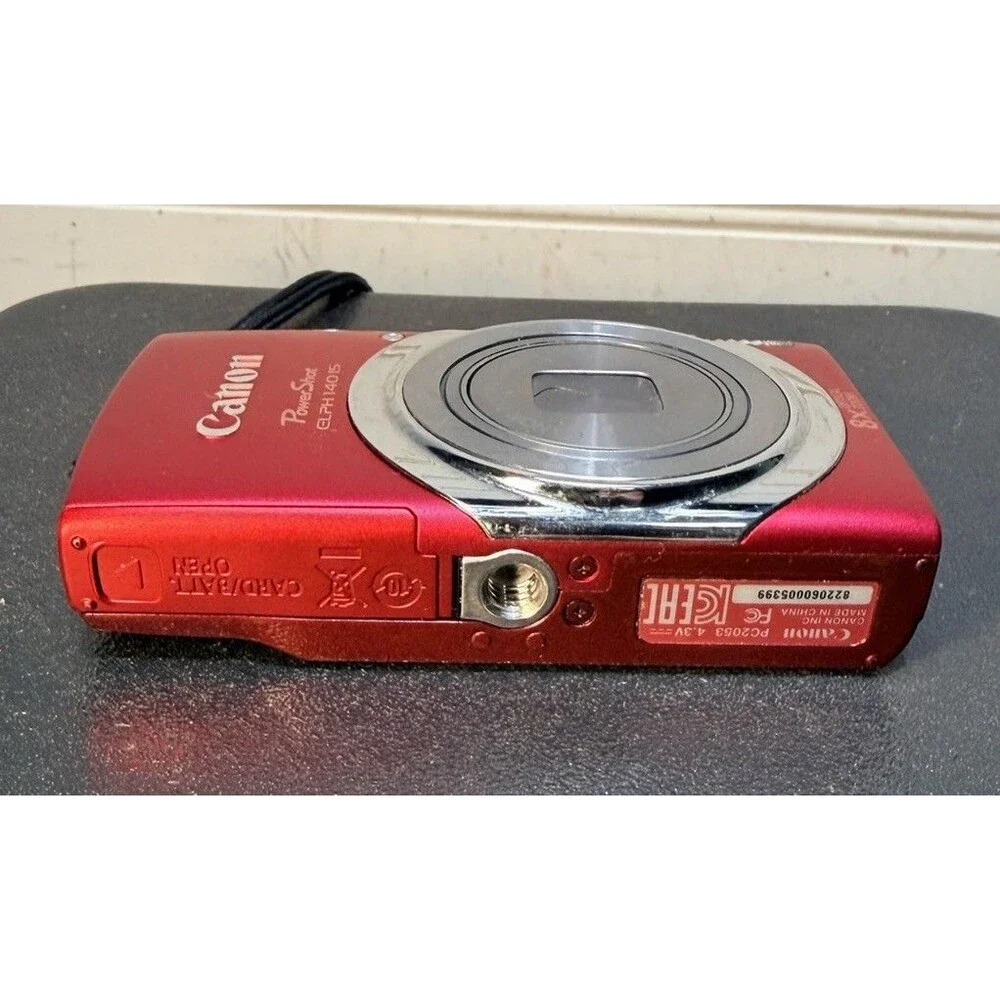 Red Canon PowerShot ELPH 140 IS  16.0 MP W/box, Card, Battery & Charger -Tested-